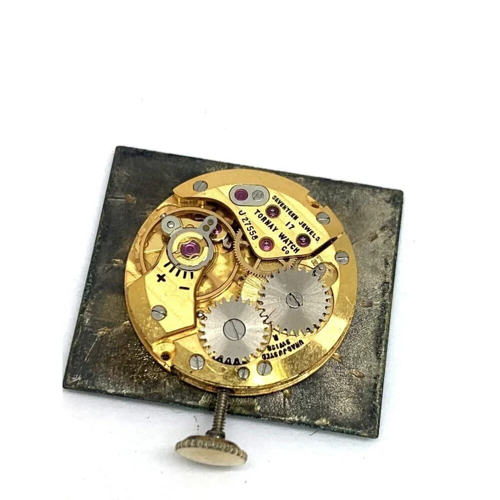 Lucien Piccard Watch Black Dial Swiss Mechanical Movement WORKS FOR REPAIR PARTS